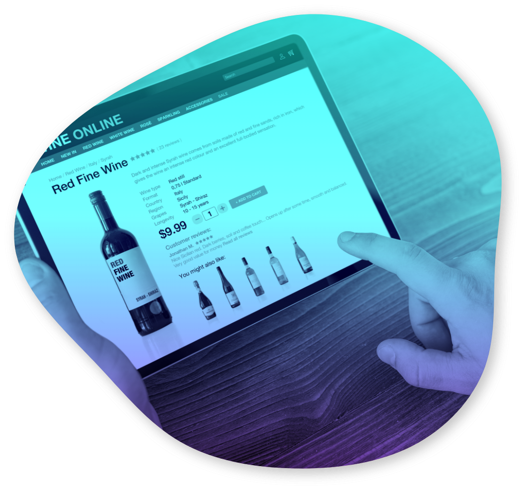 WIN Web-App für den Getränkehandel auf einem Tablet